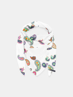 Sjaal st. tropez viscose multicolor paisley Wit - One size
