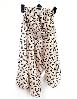 Sjaals Print Kat Zwarte Vrouwen Sjaal Chiffon Wraps Lady Sjaal Chiffon Sjaal Sjaals # YL1