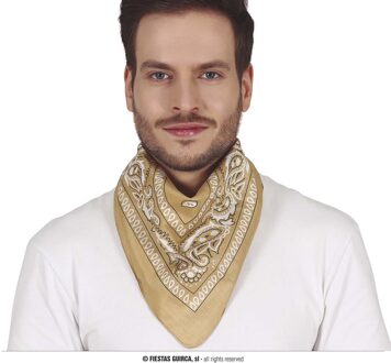 Sjaaltje Beige Zakdoek Denim Geel - Beige - Creme