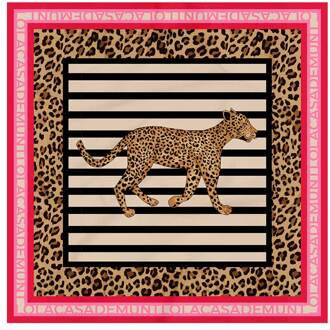 Sjaaltje met print Club Leo  zwart - One Size,