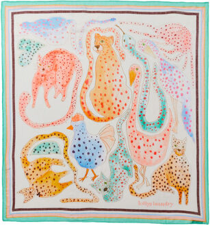 Sjaaltje met print Leo  multi - One Size,