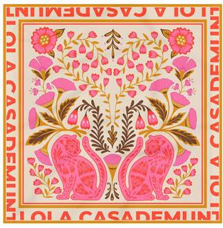 Sjaaltje met print Salou  roze - One Size,