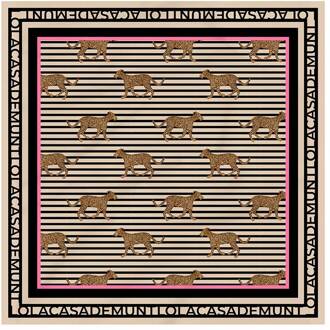 Sjaaltje met print Soria  zwart - One Size,