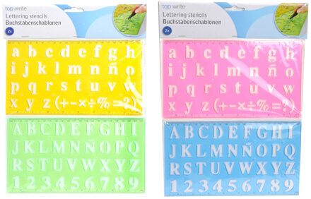 Sjablonen - 2-delig - voor cijfers en letters - Schrijfsjablonen