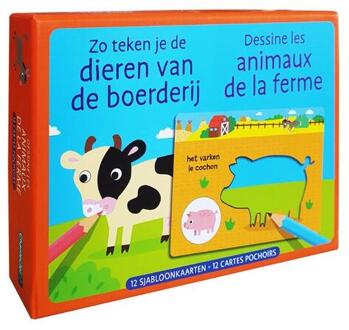 sjabloonkaarten Zo teken je de dieren van de boerderij