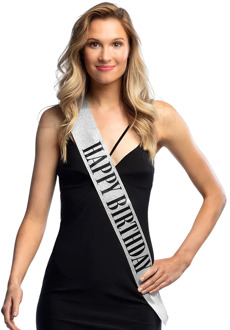 Sjerp 'Happy Birthday' Zilver Zilver - Grijs