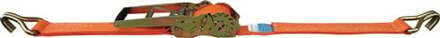 Sjorband | lengte 6 m | breedte 50 mm | trekratel + punthaak | LC omdr. 5000 daN | 1 stuk - 26585034-6 26585034-6