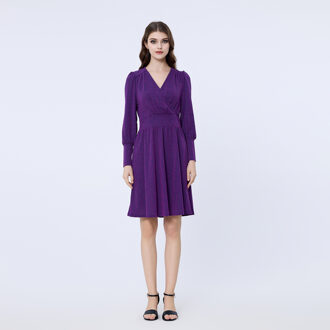 Skaterjurk met lange mouwen Paars - XL