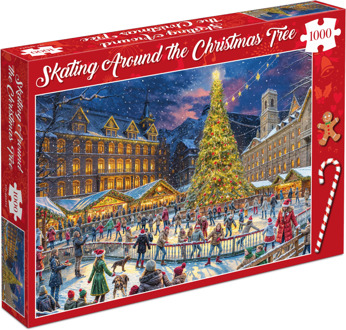 Skating Around the Christmas Tree Puzzel (1000 stukjes)