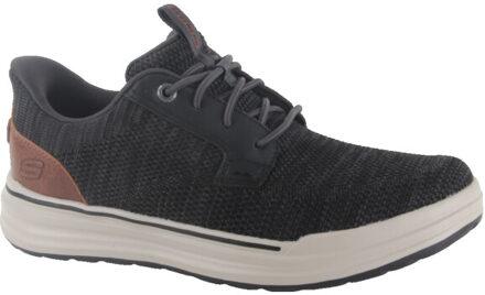 Skechers 211196 blk heren veterschoenen sportief Zwart - 42