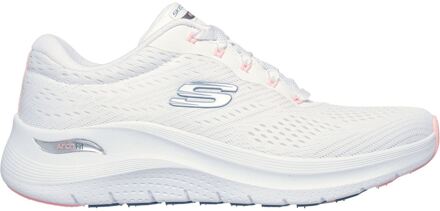 Skechers Arch Fit 2.0 - Big League Textile Dames Wit/Roze/Blauw Trainers - EU 38 / UK 5