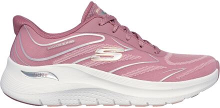 Skechers Arch Fit 2.0 Textiel Dames Donker Mauve Sneakers Stoffig Roze - EU 38 / UK 5