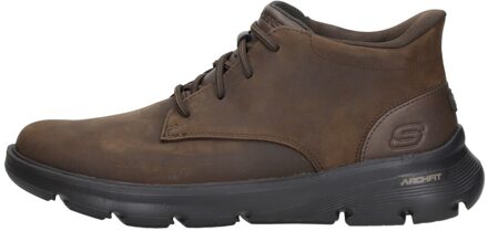 Skechers Arch Fit Garza Veterboots bruin Leer - 40,41,42,43,44,45,46,47.5,48.5