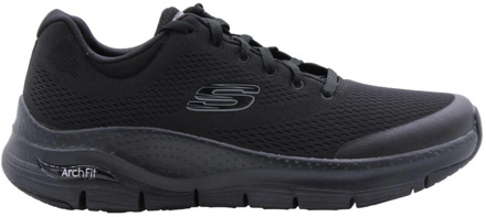 Skechers Arch Fit Heren Sneakers - Black/Black - Maat 41
