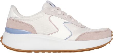 Skechers BLVD Retro Runner Leather Dames Licht Roze/Paarse Trainers