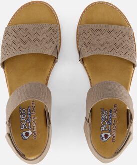 Skechers Bobs Desert Kiss dames sandaal - Taupe - Maat 40