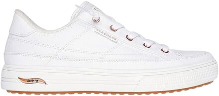 Skechers Comfortabele Witte Arch Fit Arcade Vegan Instapper Skechers , White , Dames - 41 Eu,39 EU