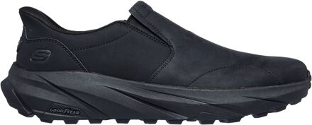 Skechers Conner Rayne Leren Heren Zwarte Instappers - EU 46 / UK 11