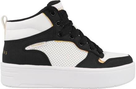 Skechers Court High - Shine Kicks 310192L/WBK Wit / Roze-30 maat 30