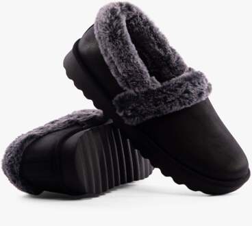 Skechers Cozy Up Polyester Dames Zwarte Slippers - EU 37 / UK 4