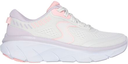 Skechers D'Lux Walker 2.0 Active Pace Textile Dames Off White/Pink Trainers Wit - EU 40.5 / UK 7