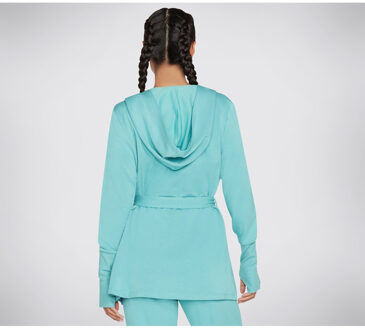 Skechers Dames Everyday Bellied Slouchy Hoodigan Cardigan Blauw