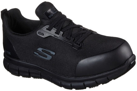 Skechers Dames Sure Track Jixie Slipbestendige Veiligheidsschoenen - maat EU 42 / UK 8 Zwart