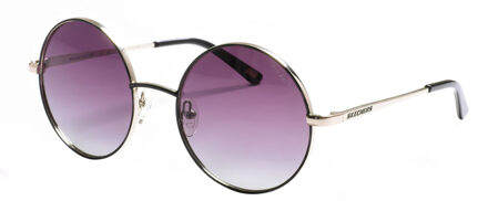 Skechers Dameszonnebril van gepolariseerd metaal met ronde vorm SE6171S Skechers Zwart