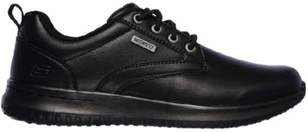 Skechers Delson Antigo Zwarte Veterschoenen  Heren 40