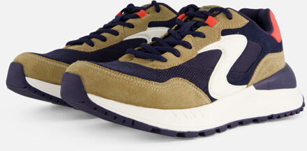 Skechers Fury Lace Low Sneakers blauw Suede - 40,41,42,43,44