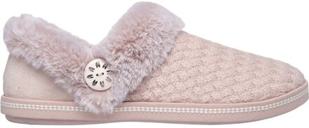 Skechers Gezellige Kampeer Vuur Frostige Belofte Polyester Dames Blush Slofjes Roze