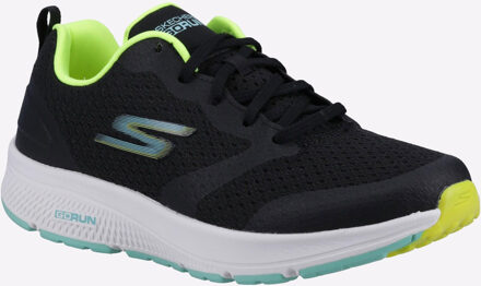 Skechers GO RUN Consistent - Intensify-X Textiel Dames Zwarte/Lime Sneakers Limoengroen
