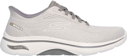 Skechers GO WALK Arch Fit 2.0 Percy Textiel Heren Tan Standaard Sneakers Bruin - EU 44.5 / UK 10