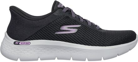 Skechers Go Walk Flex Textiel Dames Zwarte Sneakers