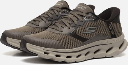Skechers Go Walk Glide Step Slip-ins taupe Textiel - 40,41,42,43,44,45,46,47,48