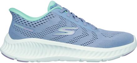 Skechers Go Walk Now Khloe Textiel Damestrainers Blauw/Groen - EU 39/ UK 6