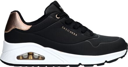 Skechers Gouden Uno Zwarte Sneakers Skechers , Black , Dames - 40 Eu,38 EU