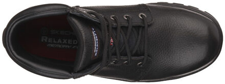 Skechers Heren Workshire Relaxed Fit Geknoopte Veiligheids Enkellaarsjes Zwart - EU 42 / UK 8