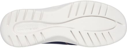 Skechers Palmilla Textiel Dames Marineblauwe Boten schoenen Navy