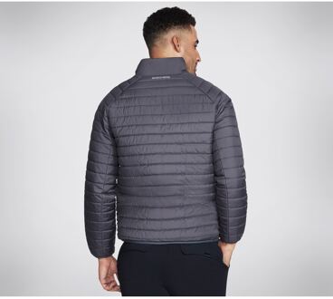 Skechers Performance Go Shield Altitude Reversible Jas Heren Zwarte Pufferjack