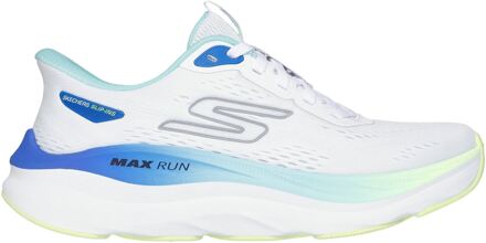 Skechers Performance Max Cushioning Max Run Textiel Dames Wit/Multi Sneakers - maat EU 37 / UK 4