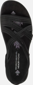 Skechers Reggae Slim dames sandaal - Zwart - Maat 36