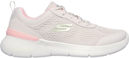 Skechers Skech-Air Dynamight 2.0 New Heights Textiel Dames Natuurlijk/Roze Trainers - maat EU 38 / UK 5 Naturel