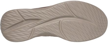 Skechers Slade Zachary Textiel Heren Donkerbruin Brede Pasvorm Veterschoenen - EU 42 / UK 8