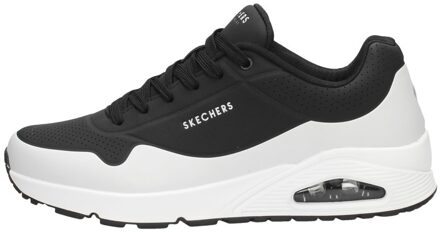 Skechers Street Uno heren sneaker - Zwart wit - Maat 44