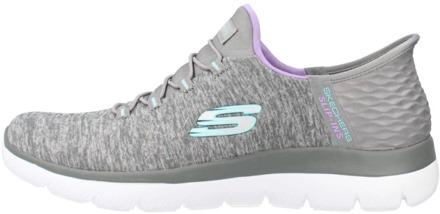 skechers summits hardloopschoenen grijs/roze dames - 37