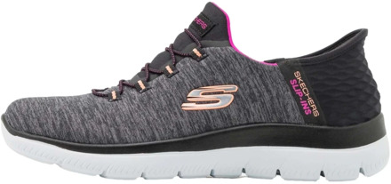 Skechers summits hardloopschoenen grijs/roze dames - 38