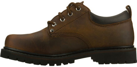 Skechers Tom Cats Leren Heren Donkerbruine Veterschoenen - EU 44.5 / UK 10
