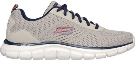 Skechers Track Leshur Polyester Heren-Trainers Taupe/Navy - EU 47.5 / UK 12