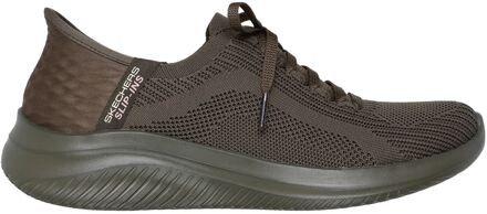 Skechers Ultra Flex 3.0 Pure Color Sneakers Voor Dames In Olijfgroen Textiel - maat EU 39/ UK 6